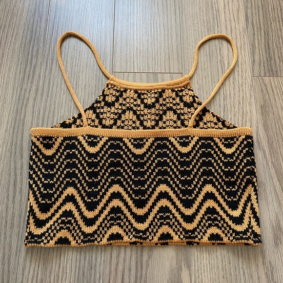Handmade Knit Halter Crop Top - Picture 2 of 2